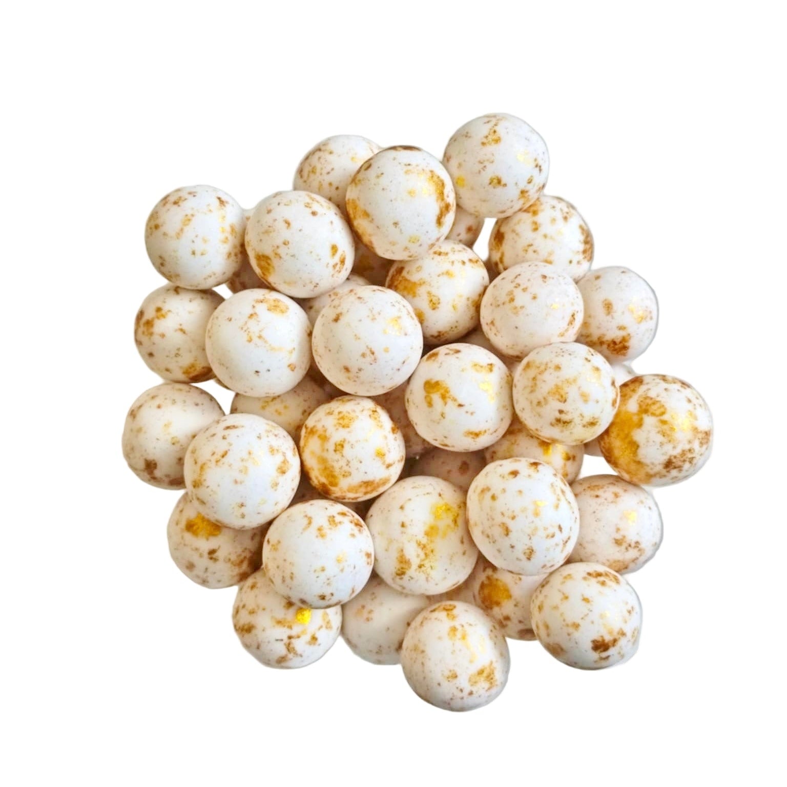 Λευκές με Χρυσό εφέ XL Πέρλες Crispy 80 γρ