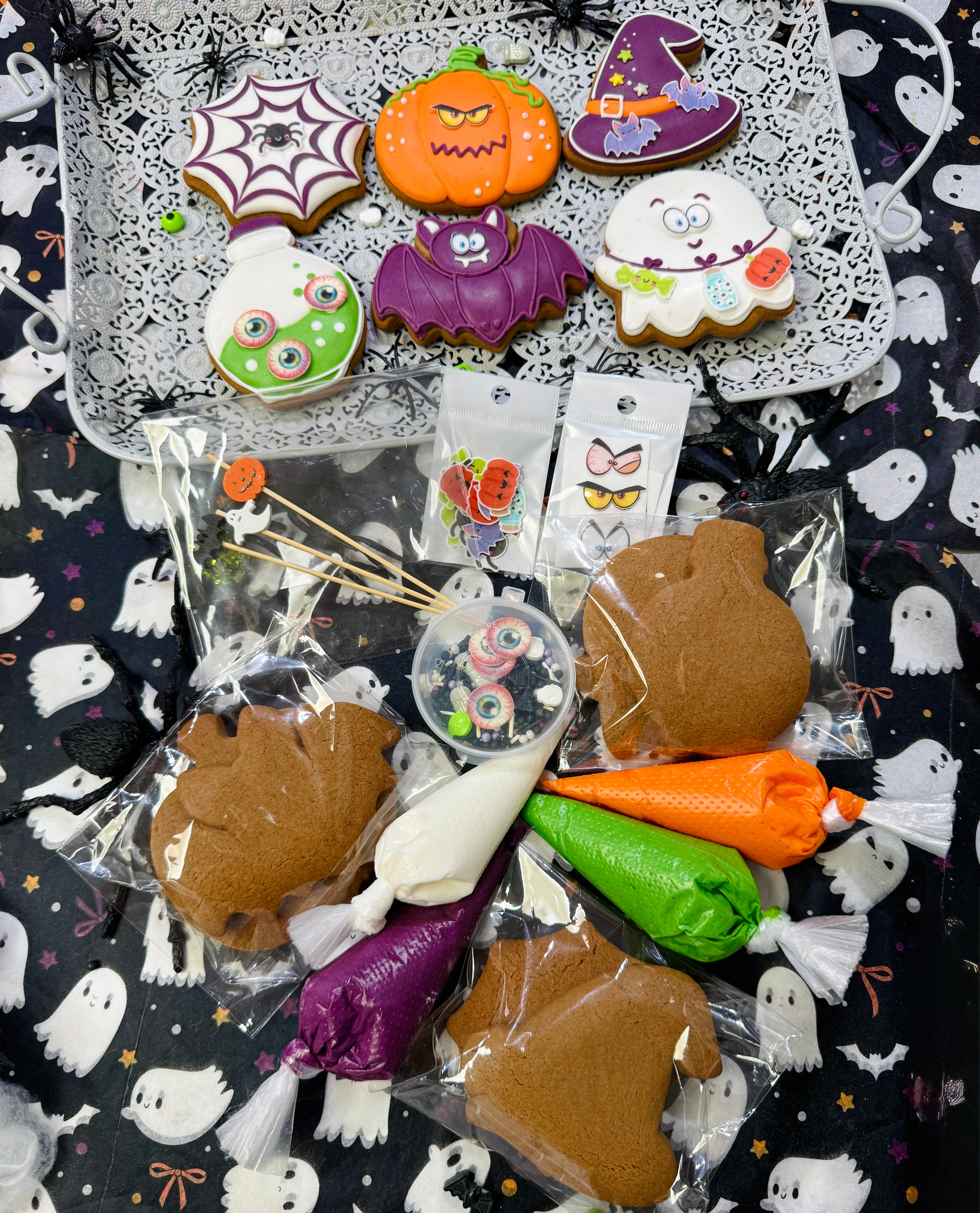 Σετ Διακόσμησης Μπισκότων Halloween με Γλάσο