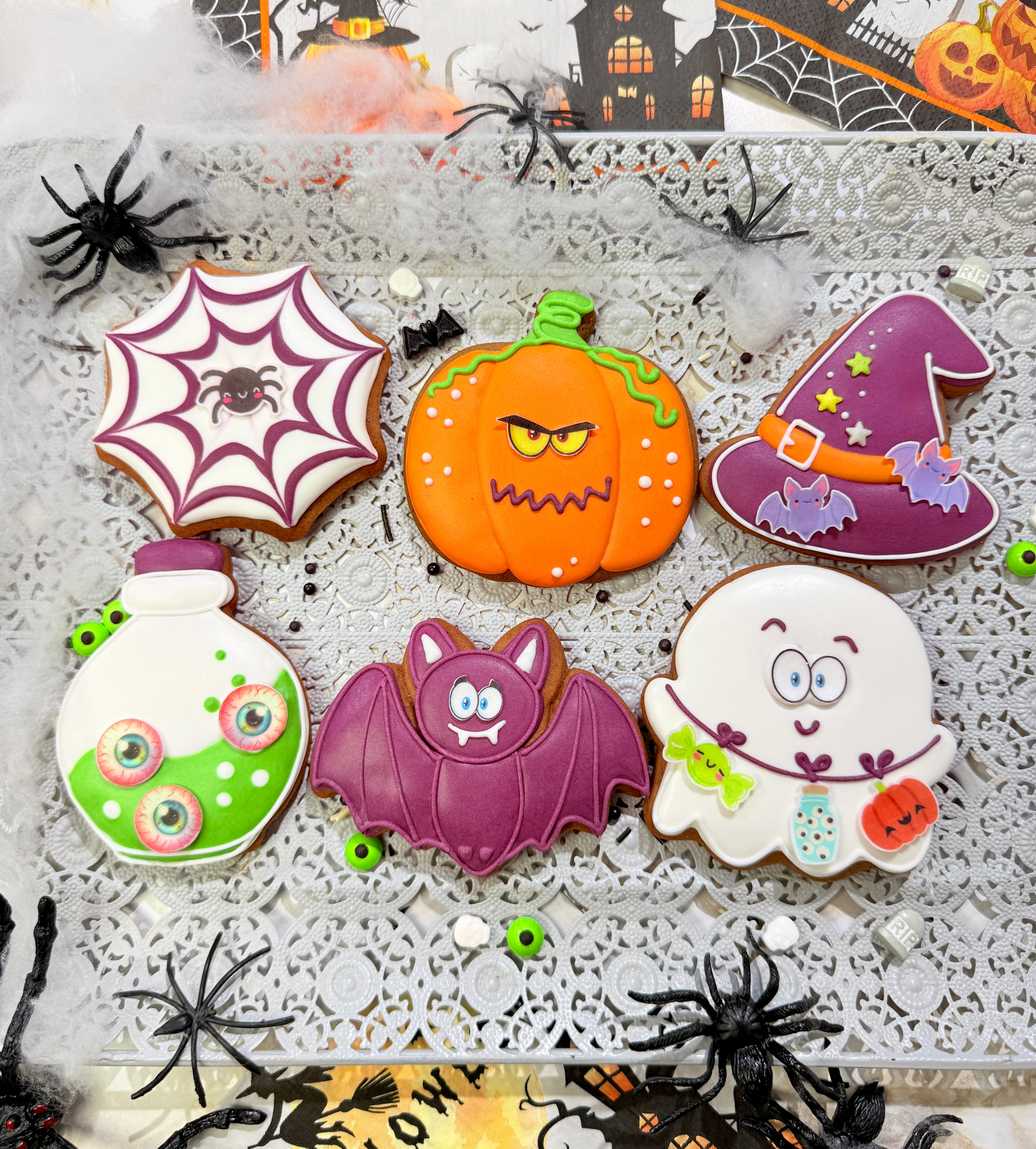 Σετ Διακόσμησης Μπισκότων Halloween με Γλάσο