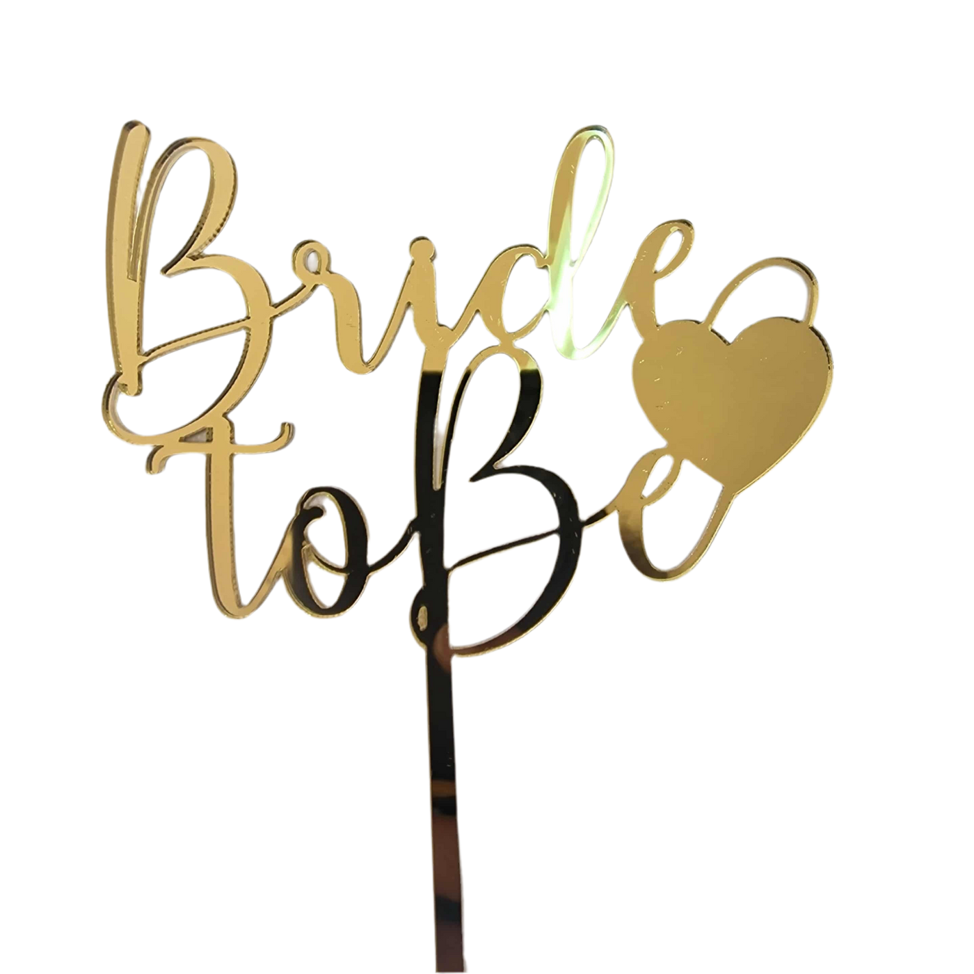 Topper τούρτας Bride to be χρυσό καθρέφτης
