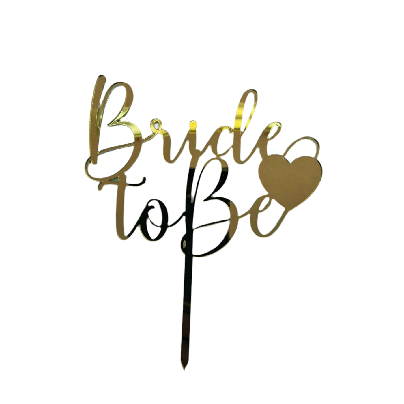 Topper τούρτας Bride to be χρυσό καθρέφτης