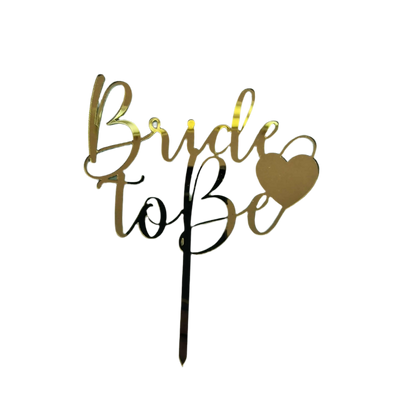 Topper τούρτας Bride to be χρυσό καθρέφτης