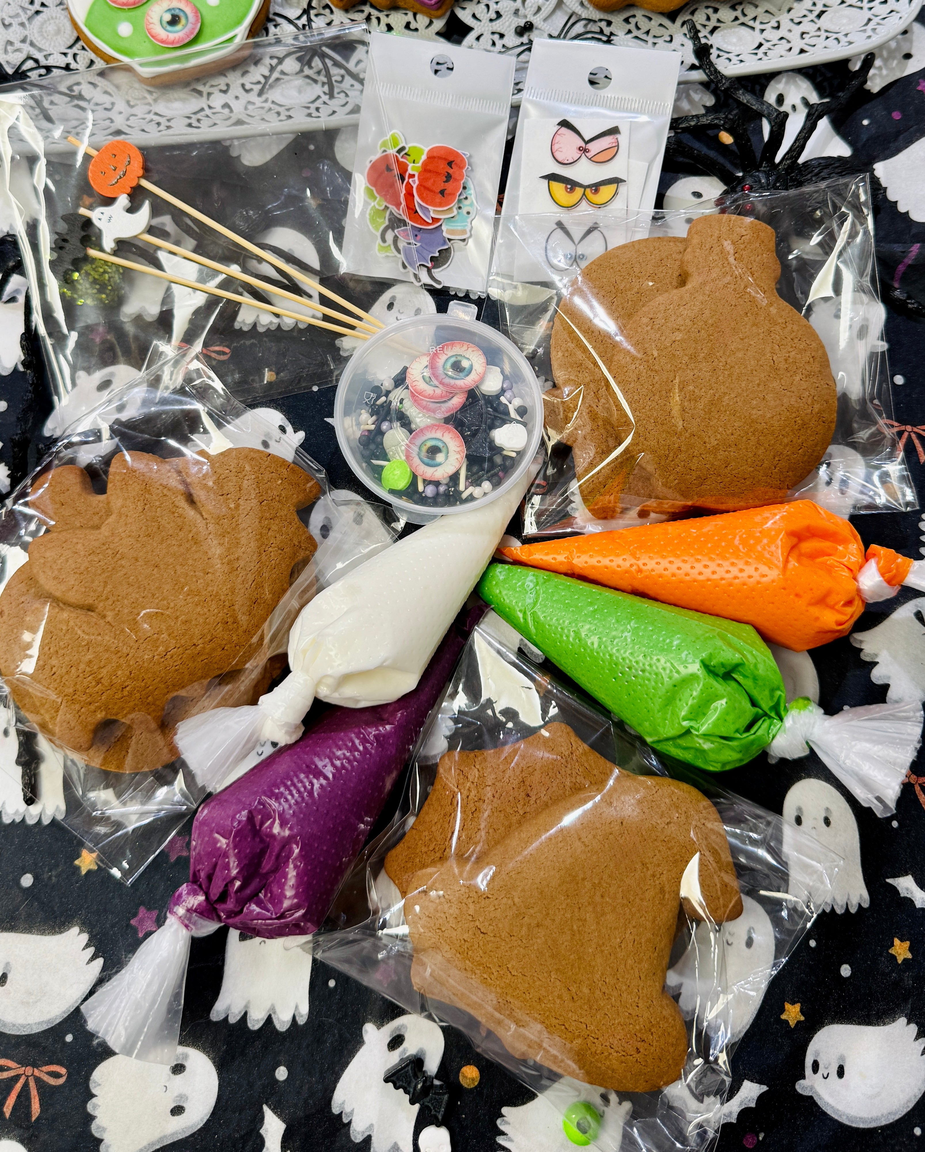 Σετ Διακόσμησης Μπισκότων Halloween με Γλάσο