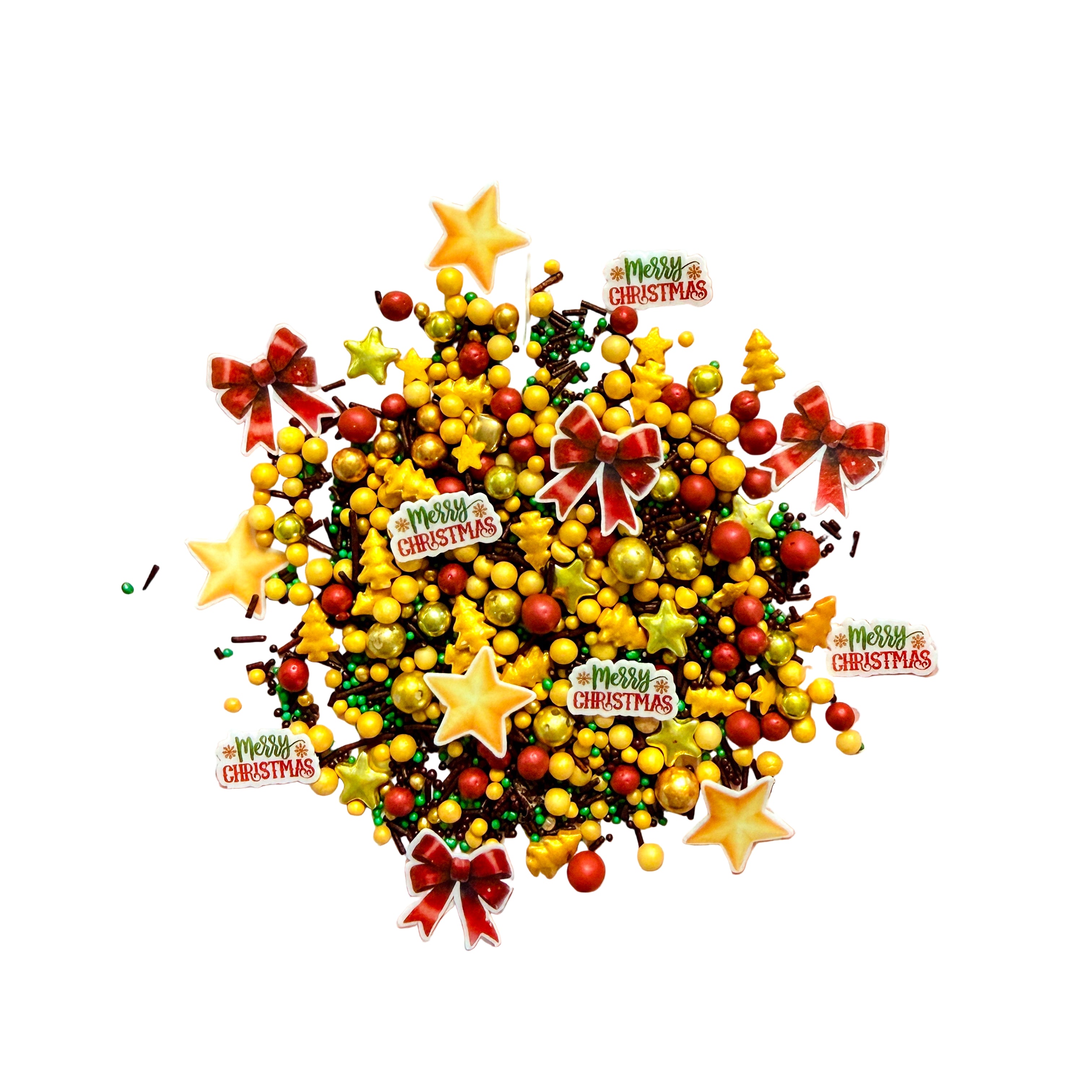 Ζαχαρωτά στολίδια Gold Christmas