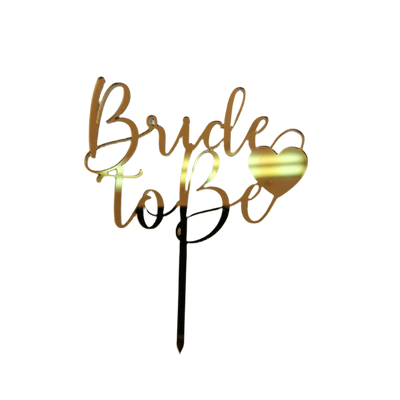 Topper τούρτας Bride to be χρυσό καθρέφτης