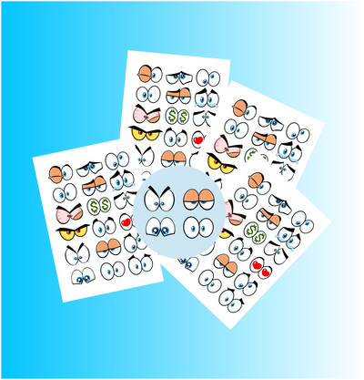 Βρώσιμα μάτια Cartoon Funny Eyes