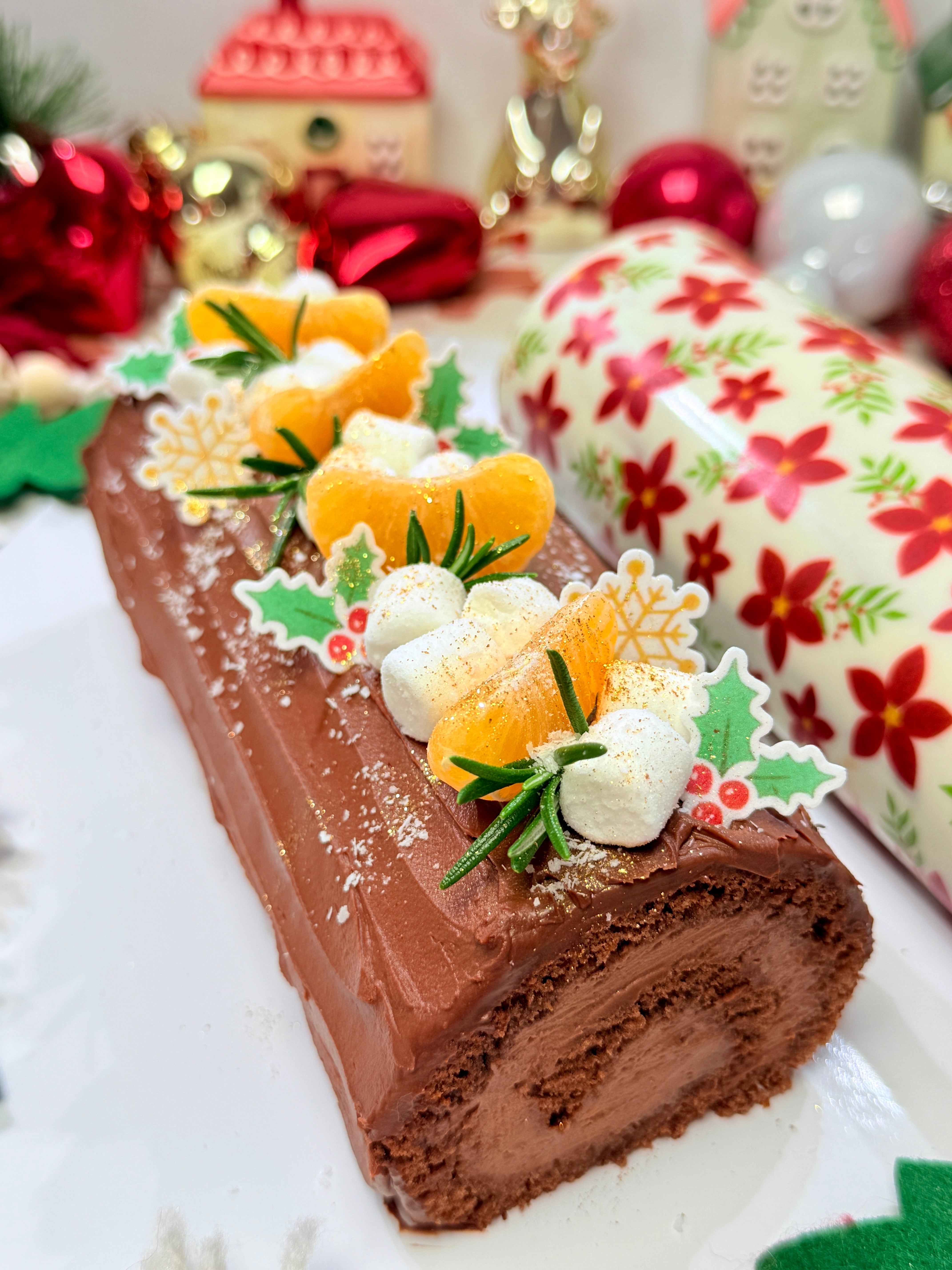 Βρώσιμα σχέδια Φύλλα Γκι και χρυσές Χιονονοφάδες σετ 70 τεμ.