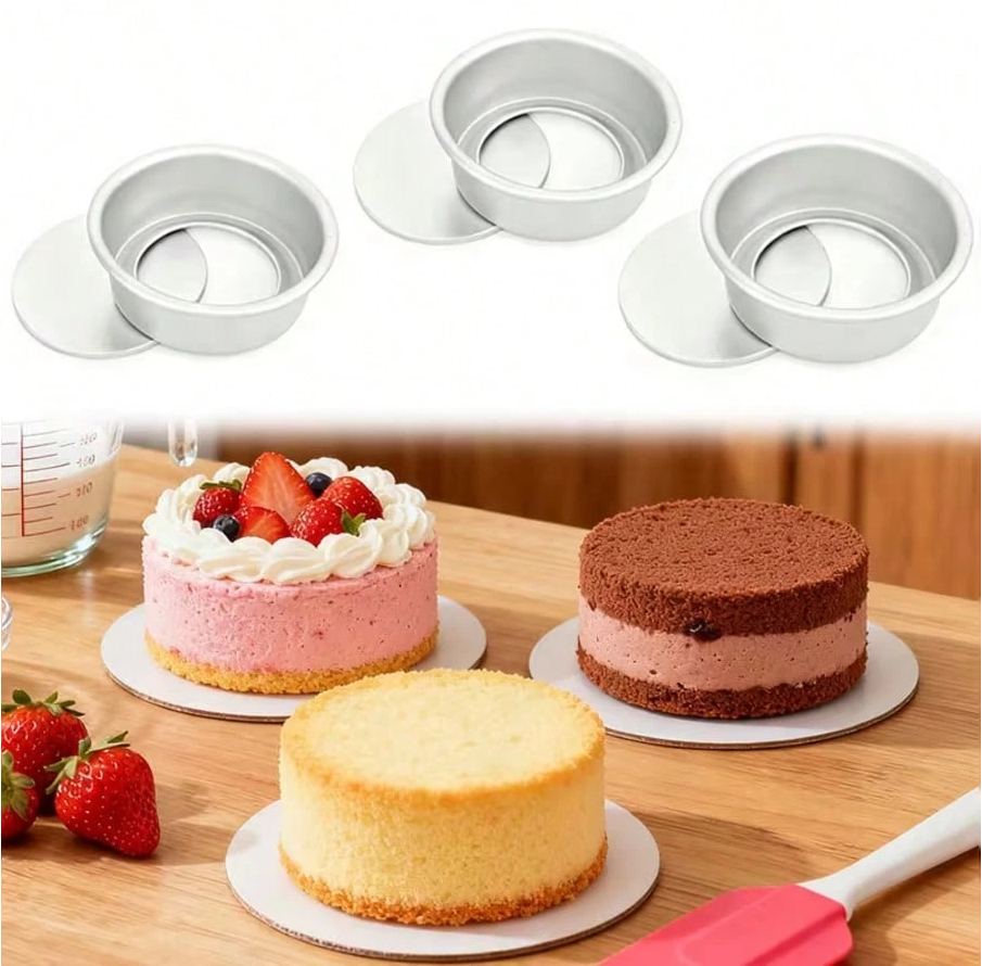 Φόρμα Κέικ Αλουμινίου με Αφαιρούμενο Πάτο Ø 9,5 εκ.