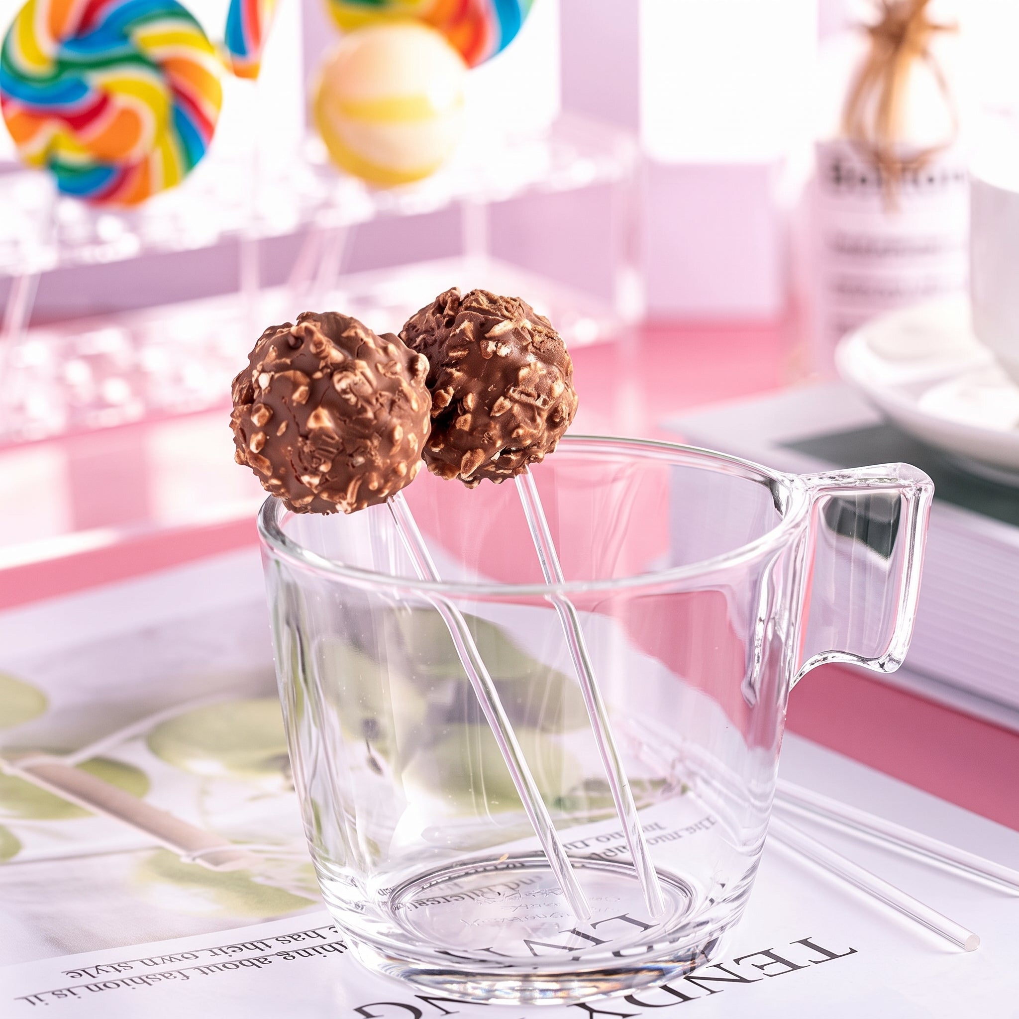 Διάφανα Ακρυλικά Στικ για Cake Pops & Γλειφιτζούρια 15 εκ. 50 τεμ.