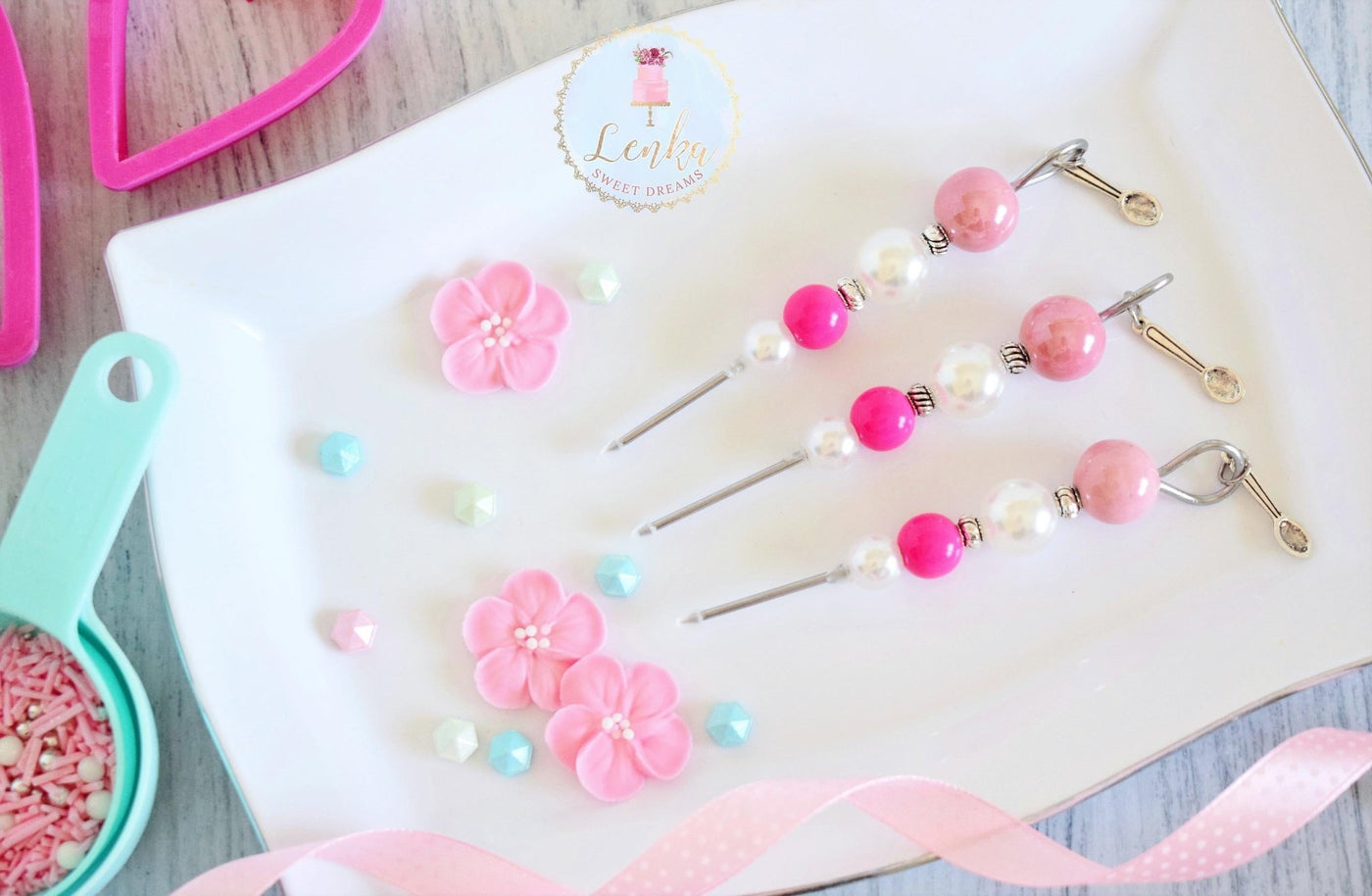 Βελόνα διαμόρφωσης ροζ με κουταλάκι. ''Candy berry'' - Lenka Sweet Dreams - Lenka Sweet Dreams