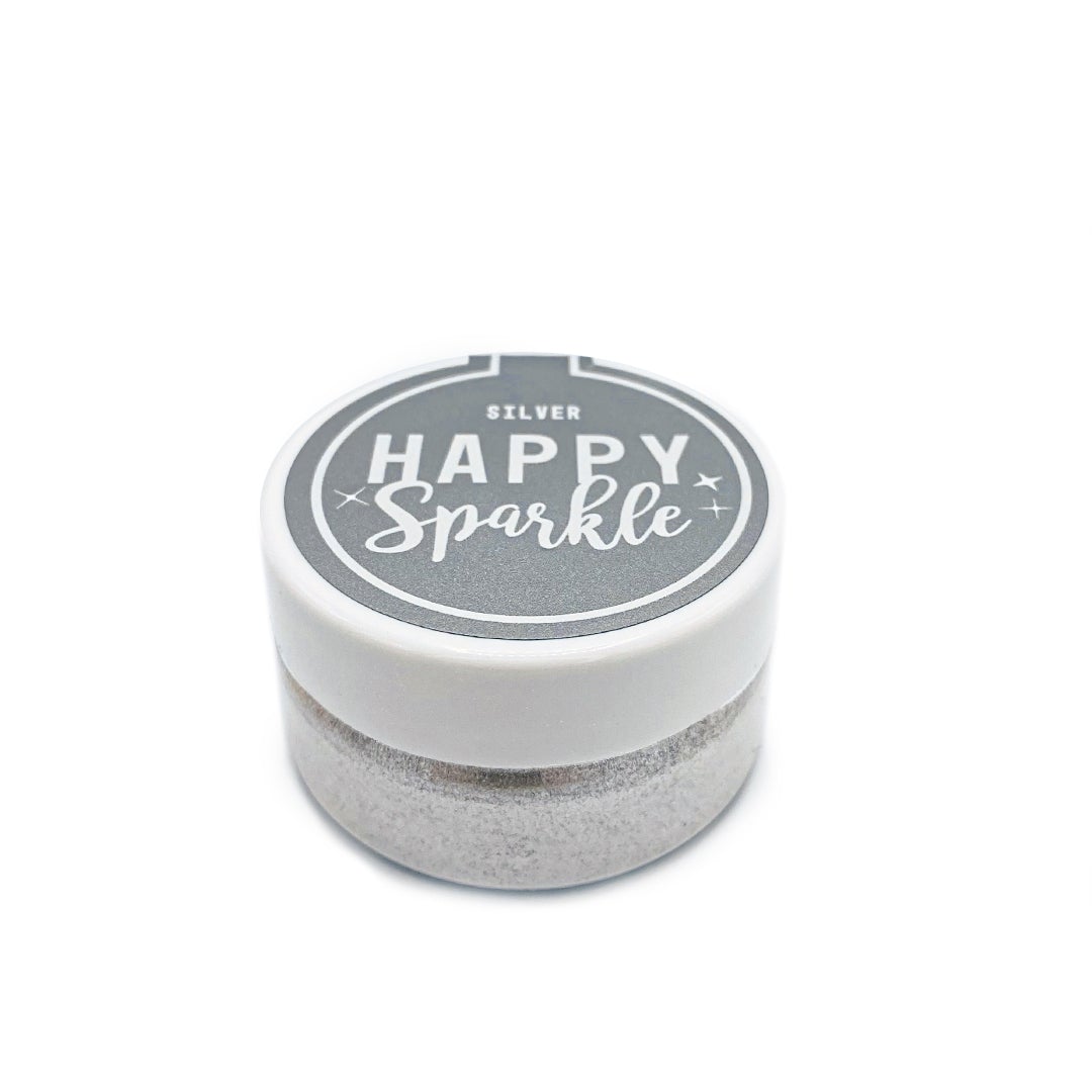 Βρώσιμο γκλίτερ Silver Happy sparkle 12 γρ. - Happy Sprinkles - Lenka Sweet Dreams