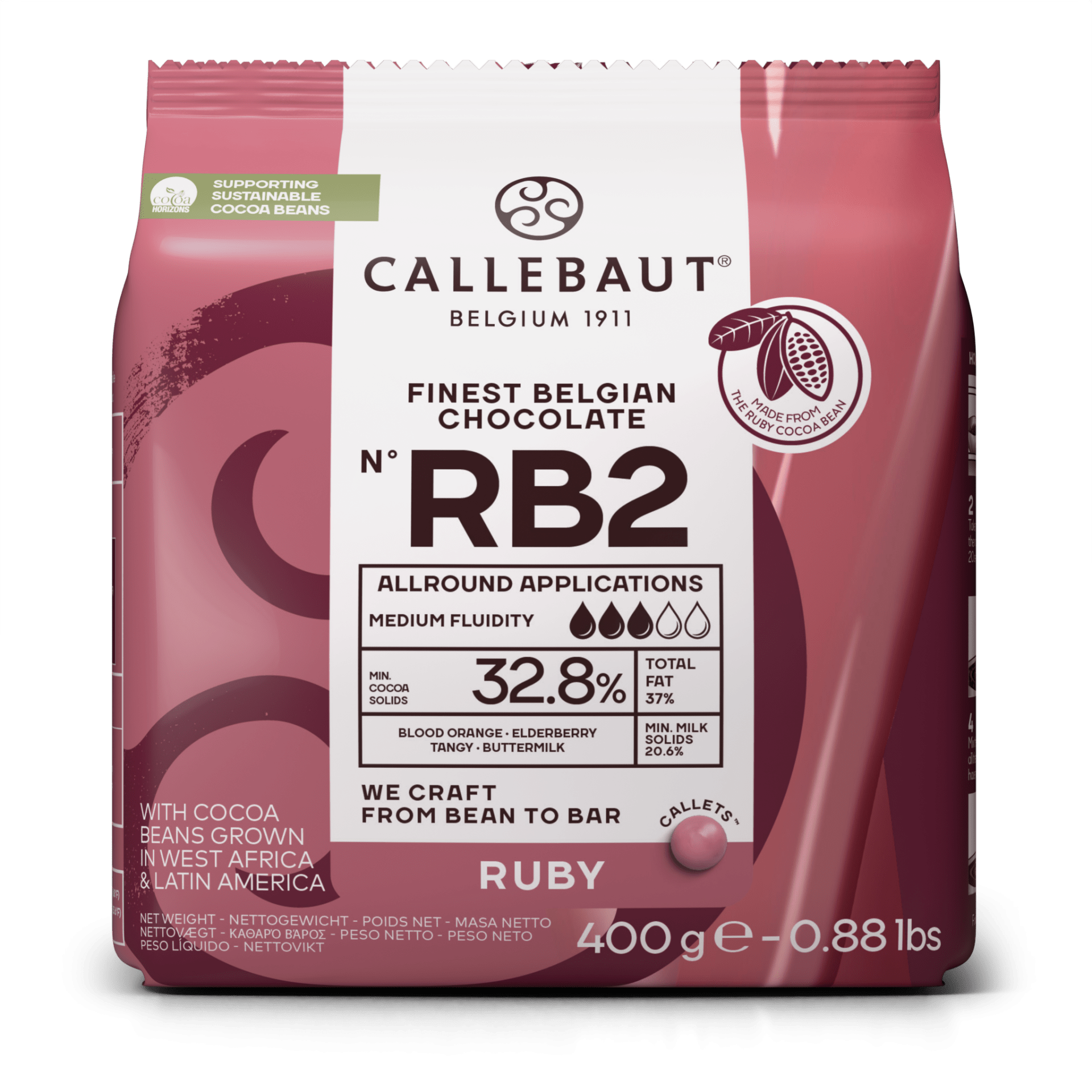 Σοκολάτα σε σταγόνες Ruby Callebaut RB2