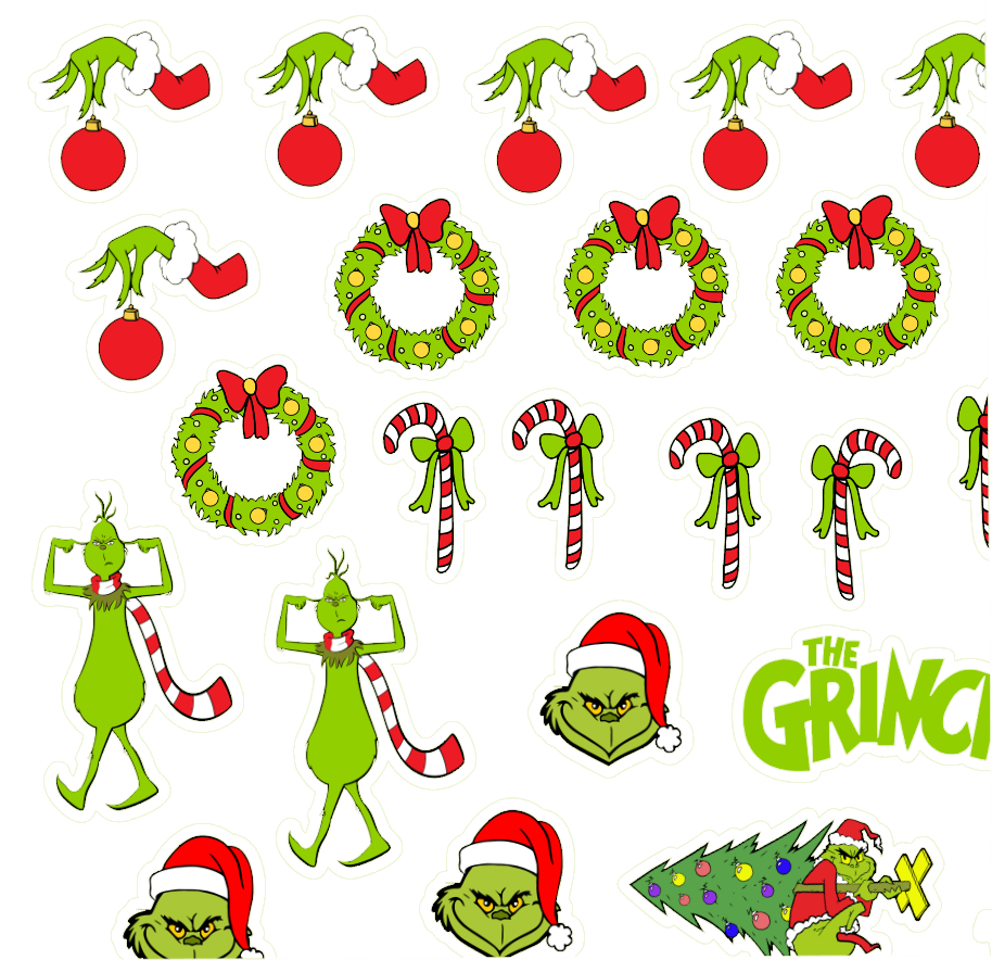 Βρώσιμα σχέδια Grinch σετ 43 τεμ.