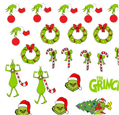 Βρώσιμα σχέδια Grinch σετ 43 τεμ.