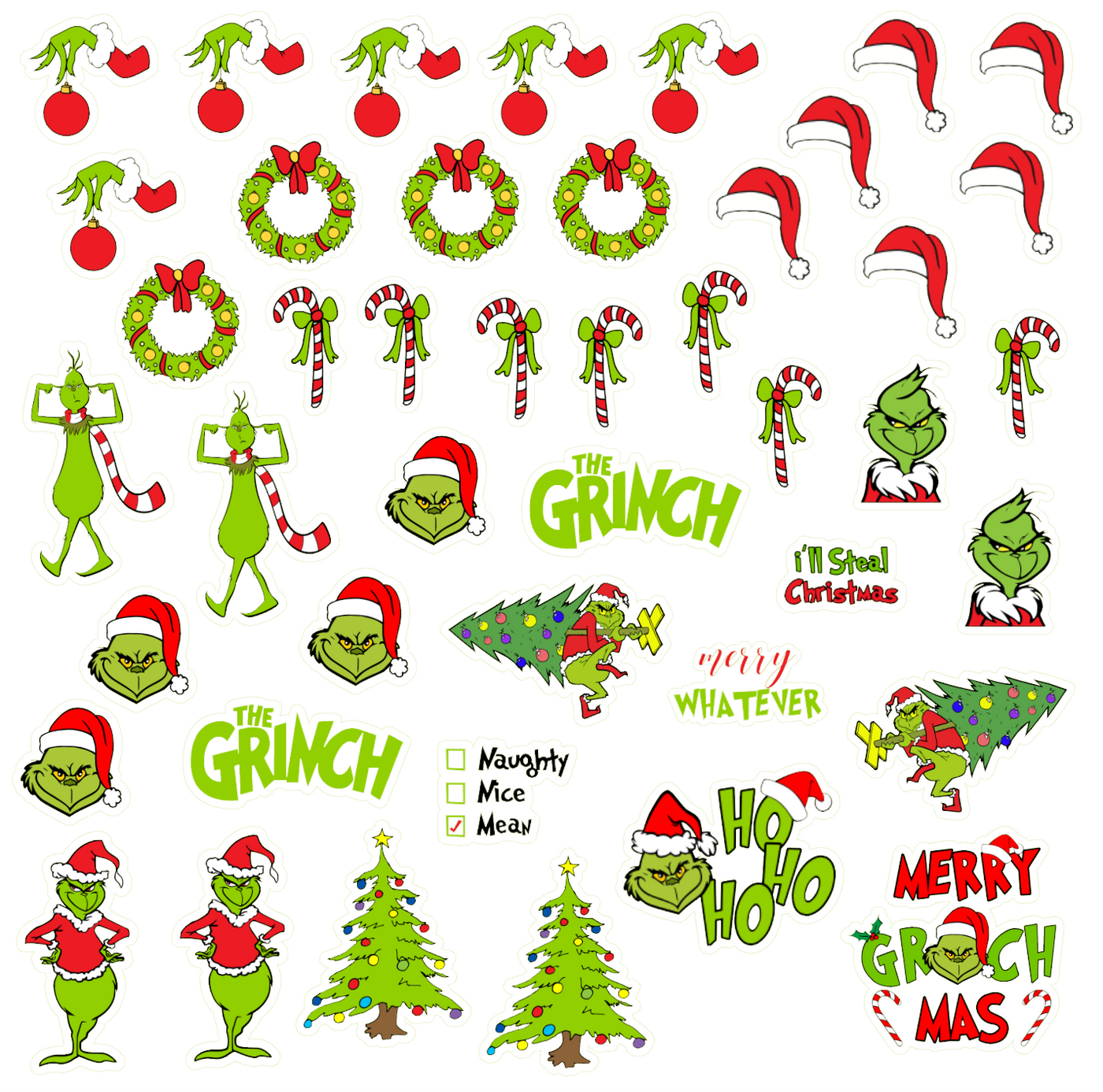 Βρώσιμα σχέδια Grinch σετ 43 τεμ.