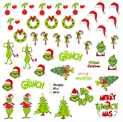 Βρώσιμα σχέδια Grinch σετ 43 τεμ.