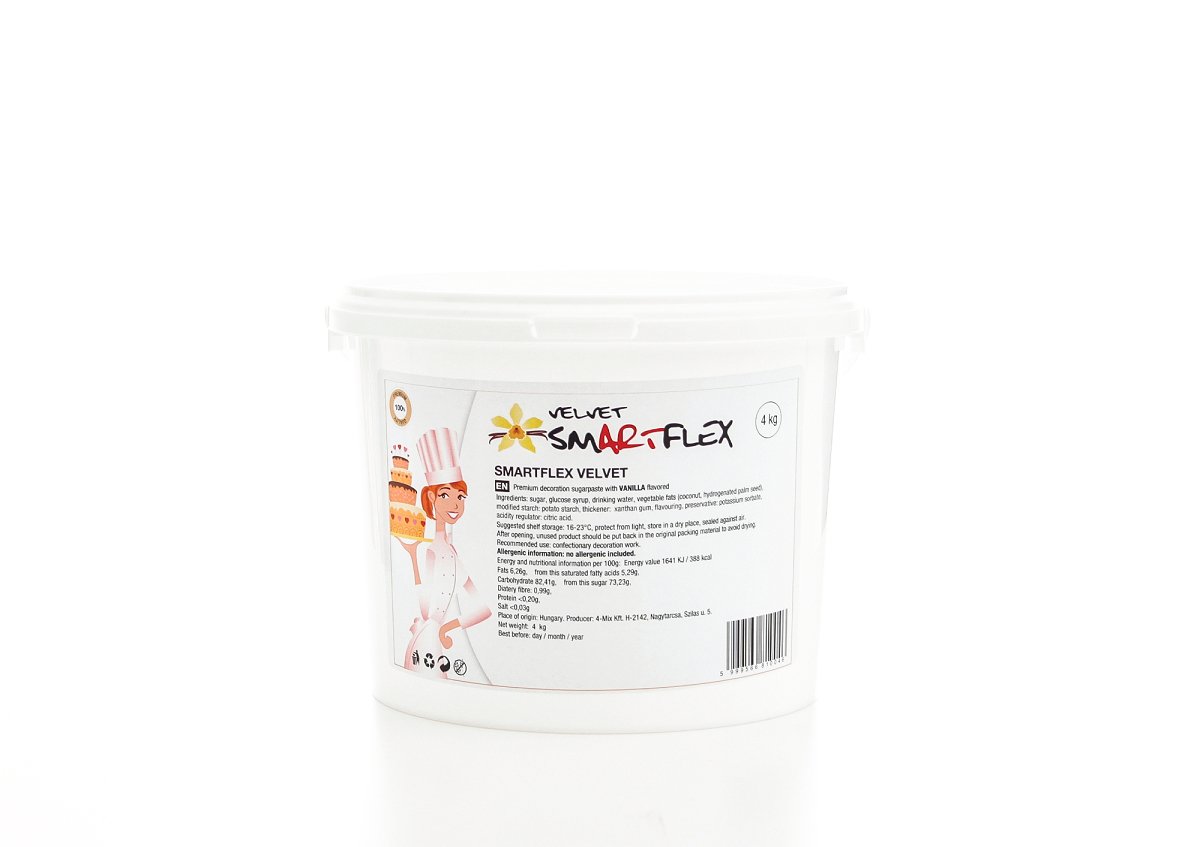 Λευκή ζαχαρόπαστα SmartFlex Velvet