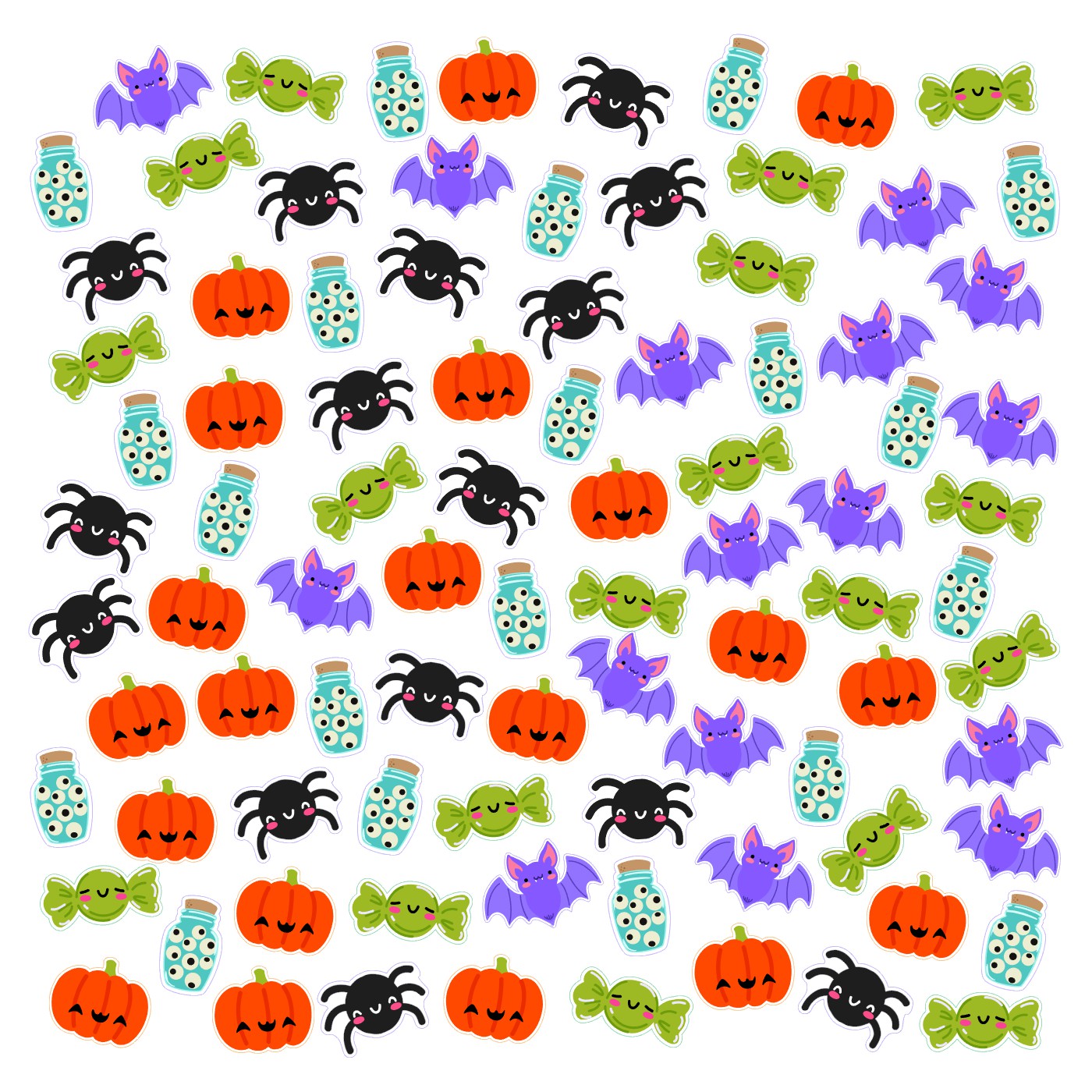 Βρώσιμα σχέδια Μινι Halloween σετ 89 τεμ.