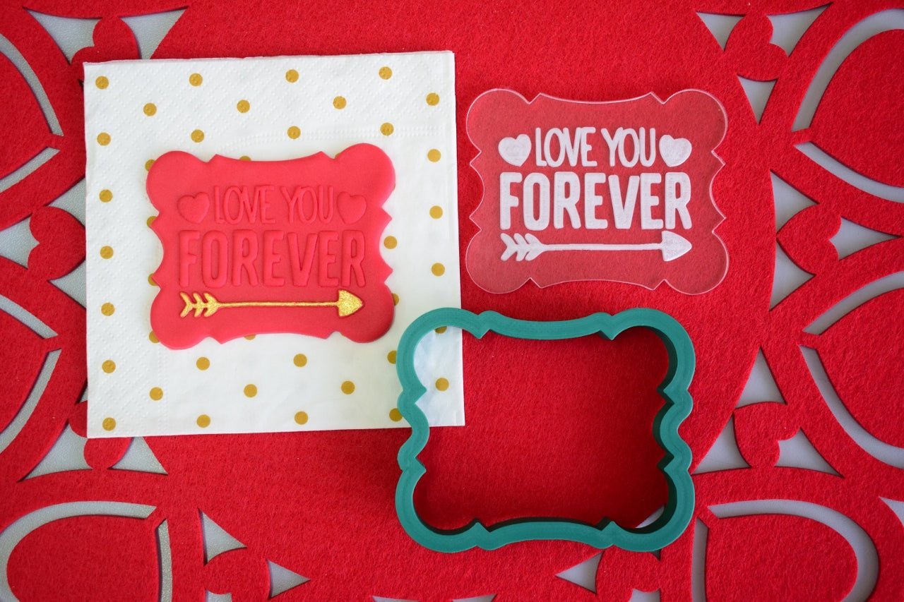 Σφραγίδα ζαχαρόπαστας με κουπάτ Love you forever - Made by Lenka Sweet Dreams - Lenka Sweet Dreams