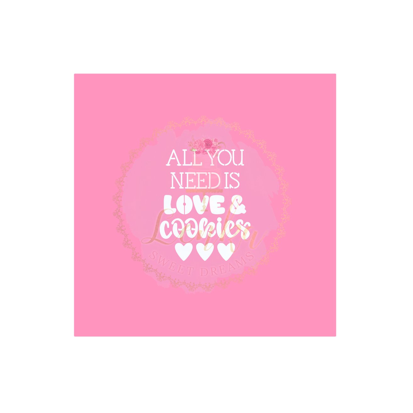 Στένσιλ ''All you needs is love and cookies''. - Made by Lenka Sweet Dreams - Lenka Sweet Dreams
