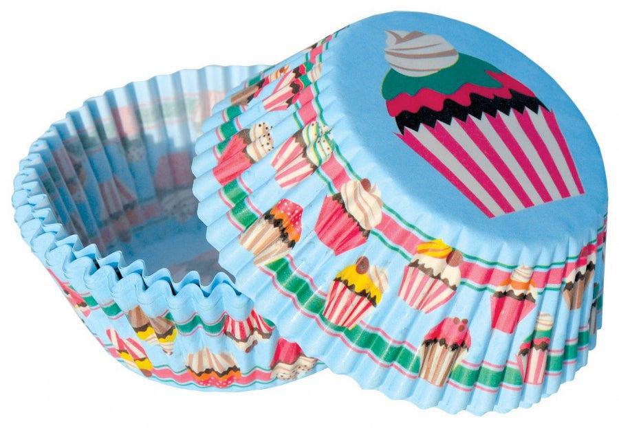 Θήκες ψησίματος για Cupcakes γαλάζιες με σχέδιο cupcakes 50τεμ - Lenka Sweet Dreams - Lenka Sweet Dreams