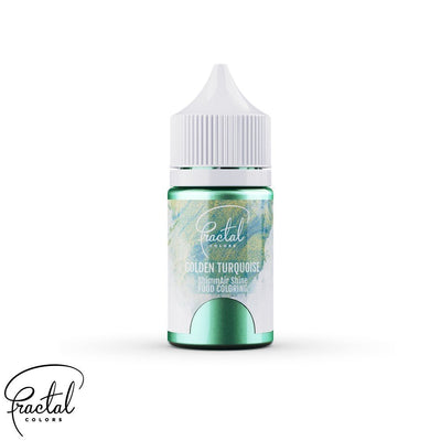 Χρώμα αερογράφου περλέ μεταλλικό golden turquoise Fractal 33 ml. - Fractal - Lenka Sweet Dreams