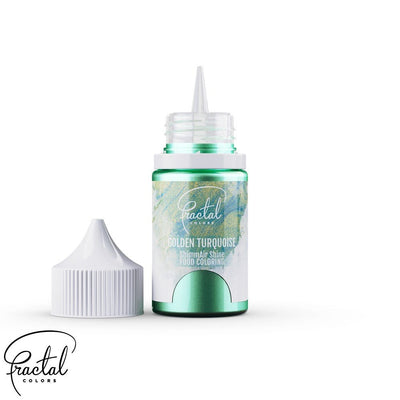 Χρώμα αερογράφου περλέ μεταλλικό golden turquoise Fractal 33 ml. - Fractal - Lenka Sweet Dreams