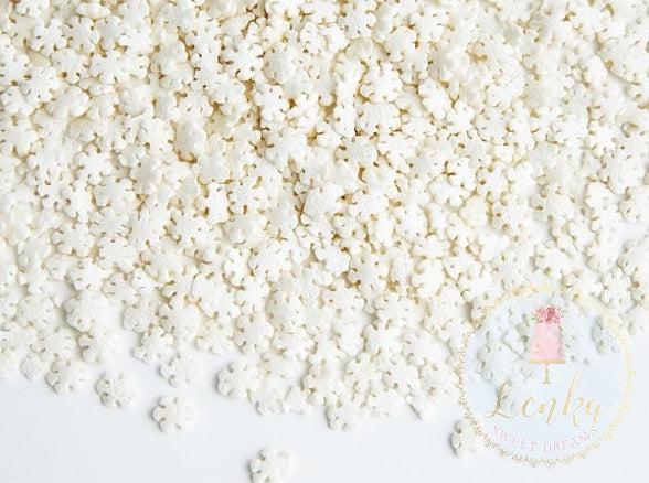 Ζαχαρωτά στολίδια Λευκές Χιονονιφάδες - Sprinkles White Snowflakes 50 gr - Lenka Sweet Dreams - Lenka Sweet Dreams